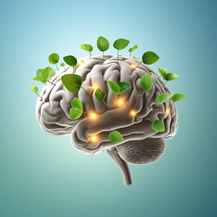 Cerebro con hojas - neuroeducación